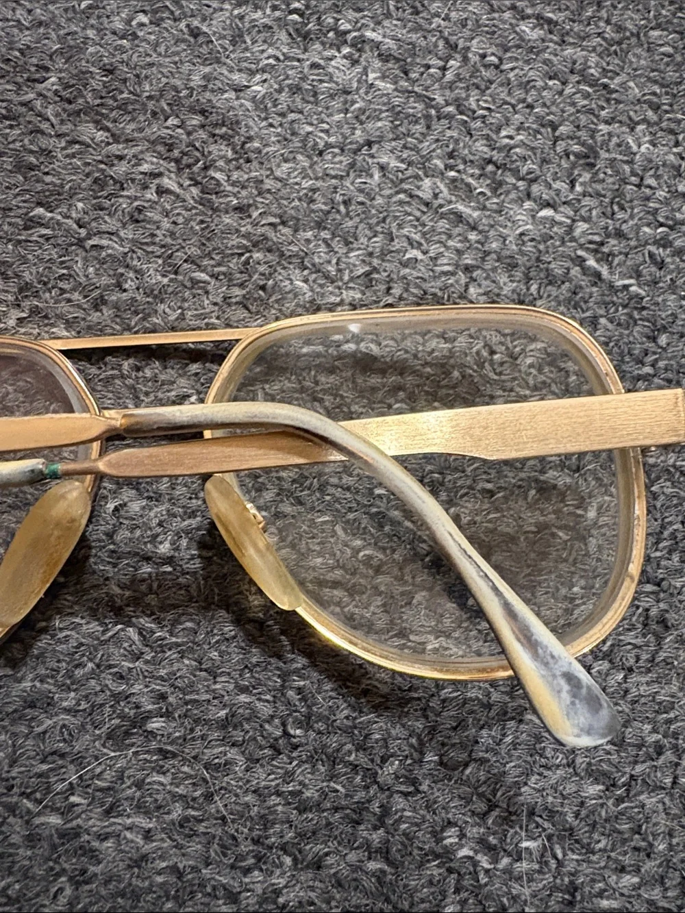 Safilo Elasta 3013 Gold Aviator Eyeglasses Frames Italy Vintage